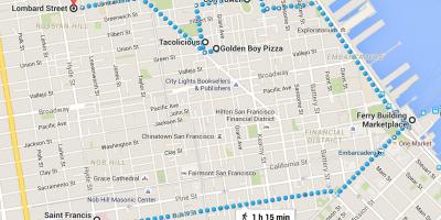 San Francisco chinatown walking tour kaart