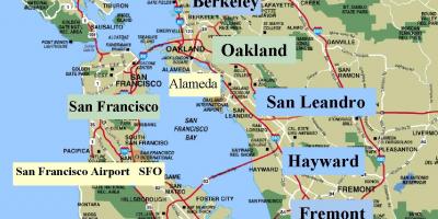 Kaart van San Francisco in californië