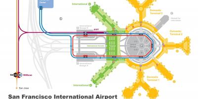 San Francisco airport huurauto kaart