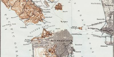 Kaart van vintage San Francisco 