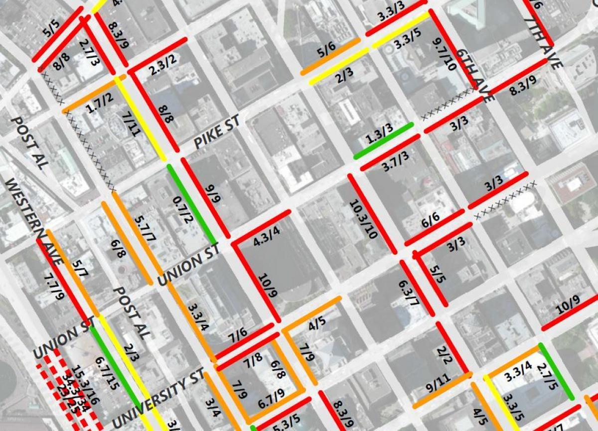 Kaart van San Francisco, op 2 uur parkeren