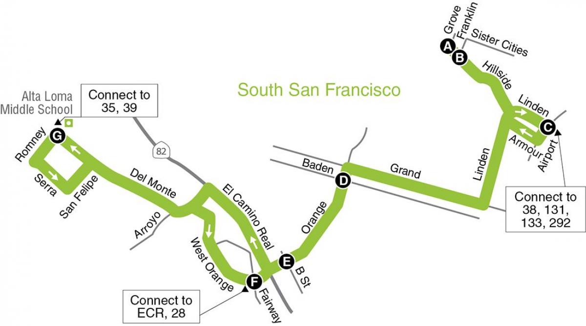 Kaart van San Francisco basisscholen