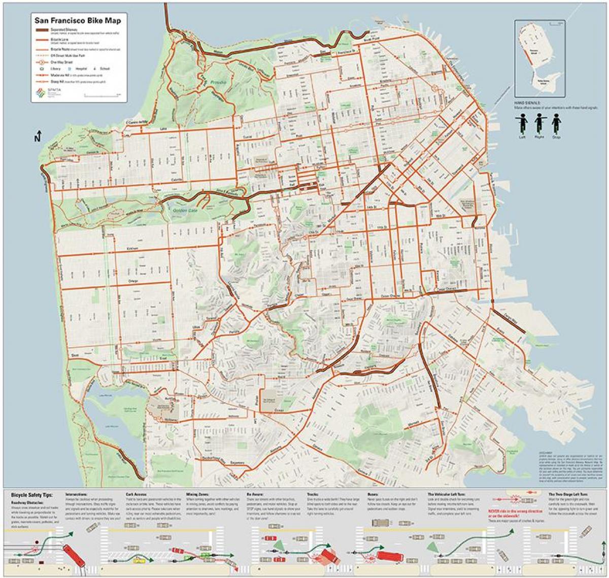 San Francisco fiets kaart