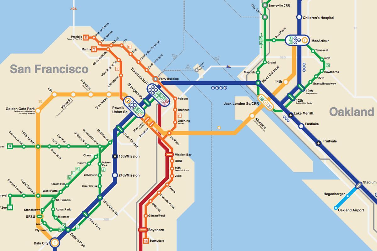 SFO metro kaart