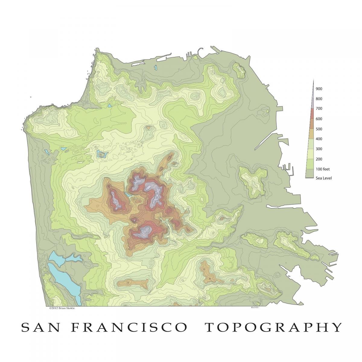 San Francisco topografische kaart
