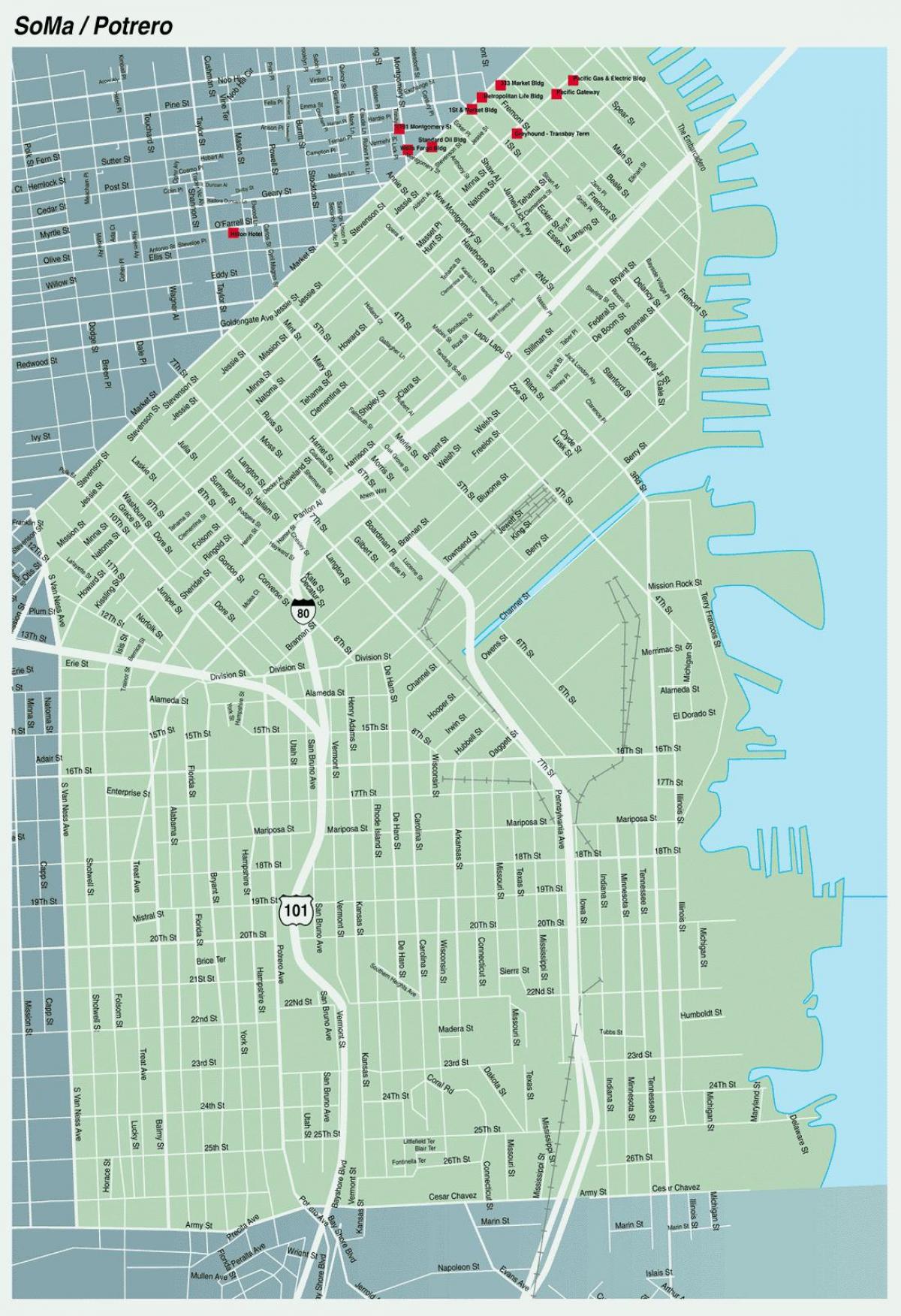 kaart van soma San Francisco