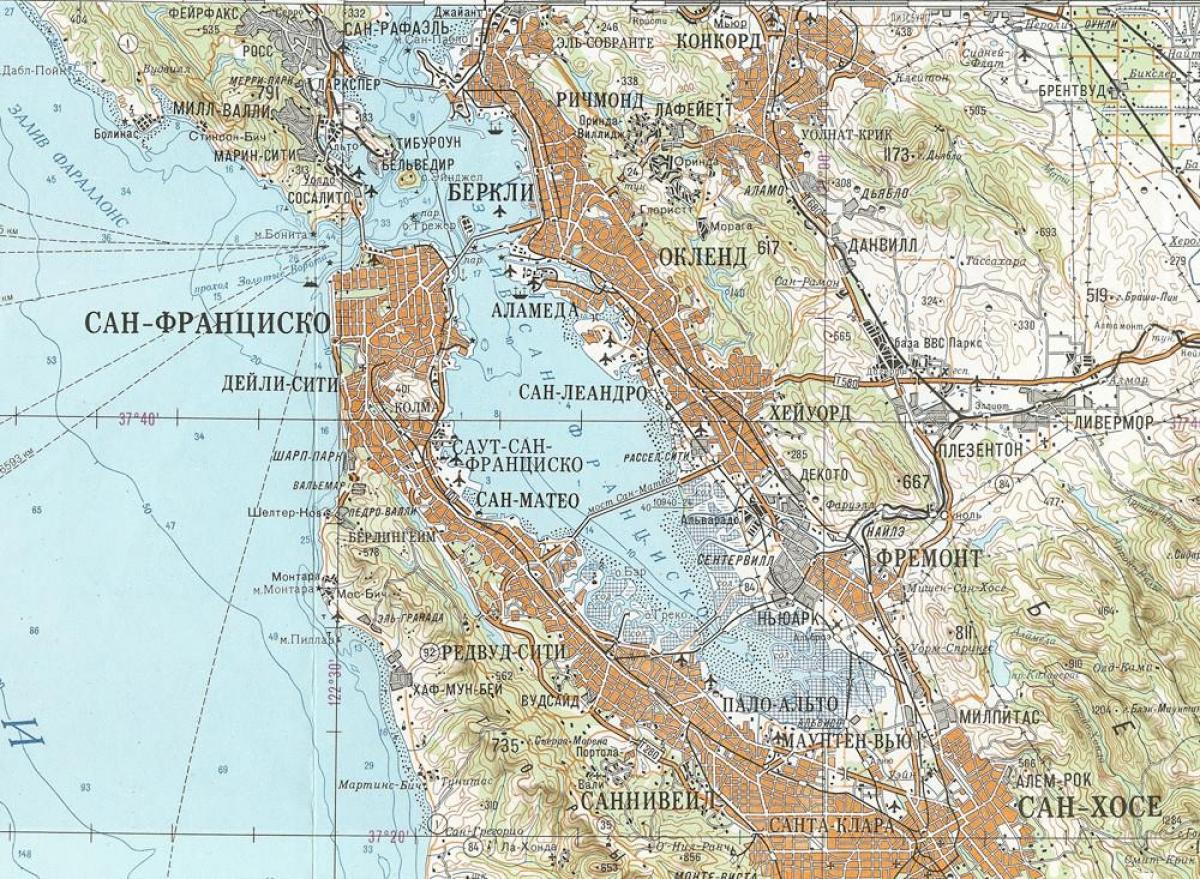 Kaart van de sovjet-San Francisco