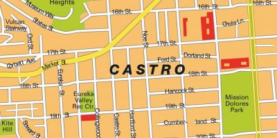 Kaart van wijk castro in San Francisco