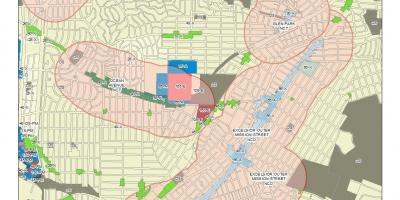 Kaart van excelsior district in San Francisco