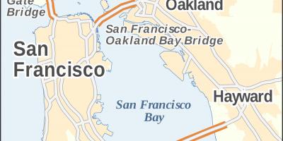 Kaart van San Francisco golden gate bridge