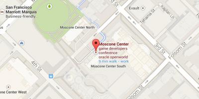 Kaart van het moscone center in San Francisco