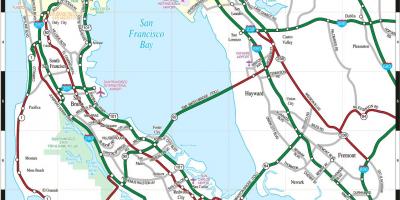 Kaart van de baai van San Francisco