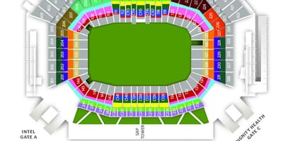 Kaart van levi ' s stadion poort