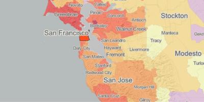 Kaart van mapp San Francisco