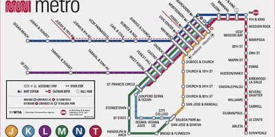 Kaart van muni ' n lijn