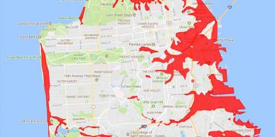 San Francisco gebieden te vermijden kaart