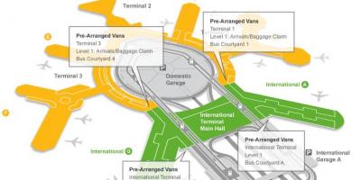 Kaart van San Francisco luchthaven bagage claim