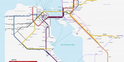 San Francisco metro kaart