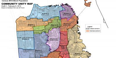 Kaart van San Francisco district