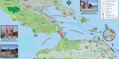 Kaart van San Francisco fiets tour