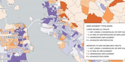 Kaart van San Francisco gentrification