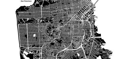 Kaart van San Francisco vector