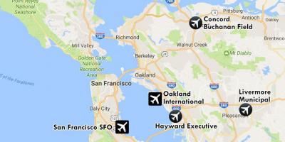 Luchthavens in de buurt van San Francisco kaart bekijken