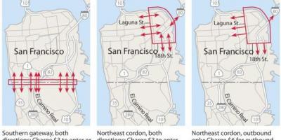 Kaart van San Francisco tol