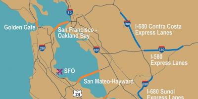 Tolwegen San Francisco-kaart