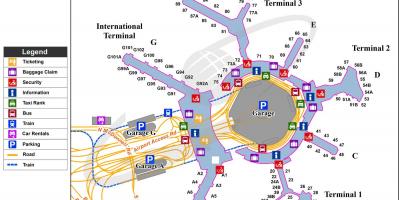 San Francisco international terminal kaart