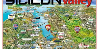 Silicon valley-gebied kaart