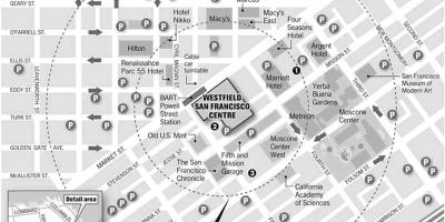 Kaart van westfield San Francisco